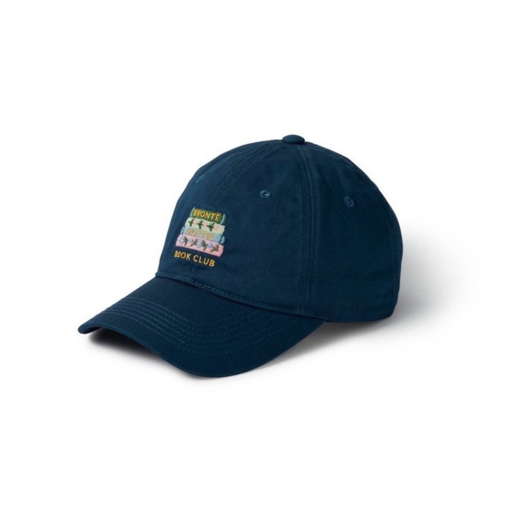 Rifle Paper Co Book Club Navy Blue Embroidered Baseball Cap Bronte Austen NWT - Picture 2 of 8